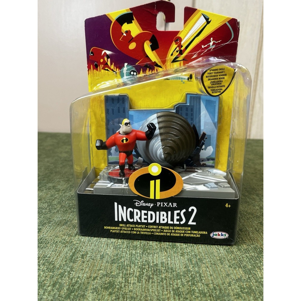 2018‎ Disney Pixar's Incredibles 2 Drill Attack Playset In Box- Mr. Incredible